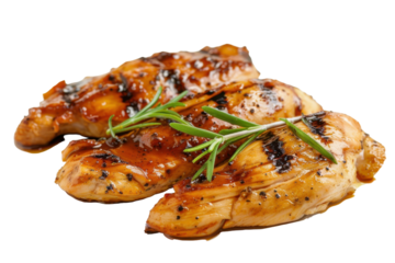 Fresh Chicken Fillet on Clear Background