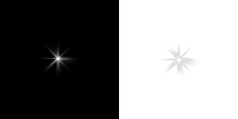Shining White Light Effect PNG .Glare Sparkle with Transparent Sun Beam, Star Glow, and Soft Lens Flare for Elegant Highlights, Spotlight or Abstract Light Overlay