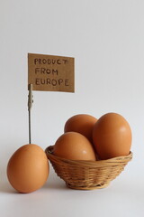 Group of eggs with a 