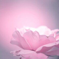 Obraz premium Close Up Pink Rose Petals Soft Gentle Light