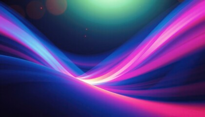 Fototapeta premium subtle neon shimmer, abstract gradient background, soft glow, film grain texture, neon color palette, dreamy lighting, blur effect, dark backdrop, vaporwave feel