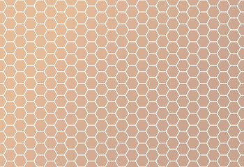 Hexagon gradient background on soft brown