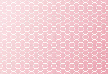 Hexagon gradient background on soft pink