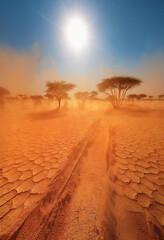 A tropical night scene, with a warm, humid atmosphere.
Generative AI