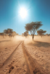 A tropical night scene, with a warm, humid atmosphere.
Generative AI