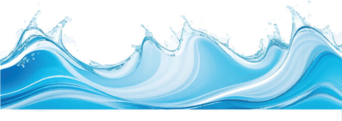 "Beautiful abstract ocean wave design featuring blue and teal water textures. Ideal for creating elegant and refreshing backgrounds for web banners and graphics."
