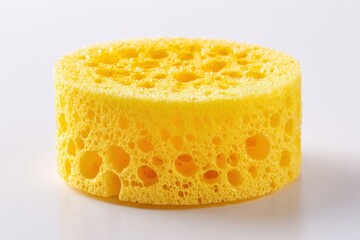Dishwashing sponge on a white surface
