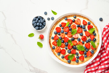 Tart with fresh berry mix.