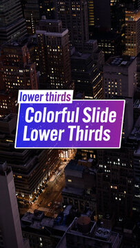 Vertical Colorful Slide Lower Thirds