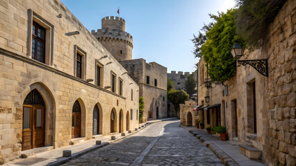 Obraz premium Exploring the medieval city of rhodes greece a captivating journey through history and architecture