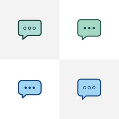Fototapeta premium Vector chat bubble icons for web communication
