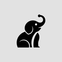 Obraz premium Baby Elephant Silhouette 