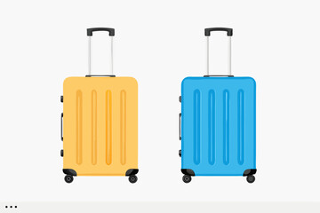 suitcases isolated on white