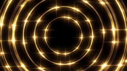 Golden circles abstract background - Powered by Adobe