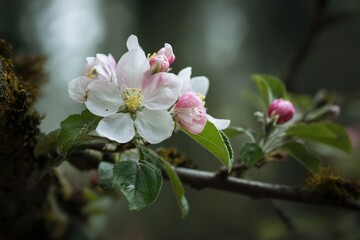 Flowering apple tree