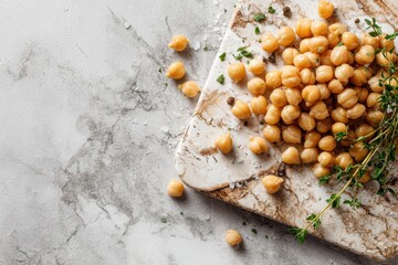 Obraz premium Garbanzo beans on stone surface