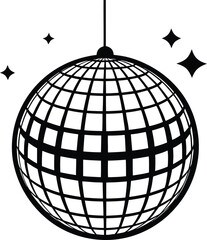 disco ball on white background.eps