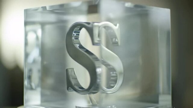 Glass Logo box with letter S