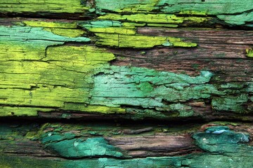 Obraz premium green shade on wood