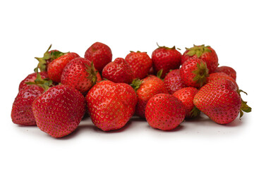 Fresh group of berries isolated on a white background.