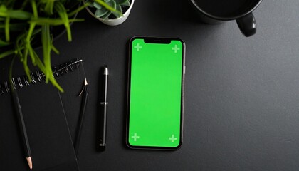 tablet pc with green screen