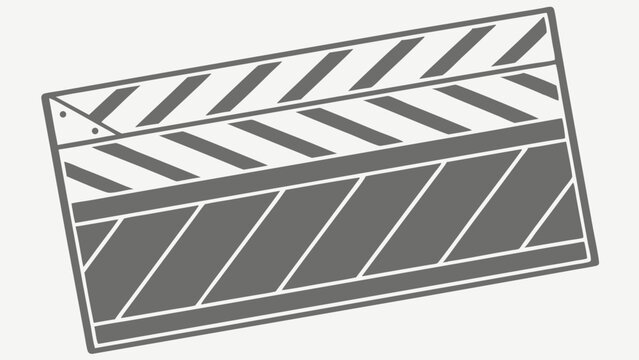 Vector Gray film clapperboard design symbolizes film industry and creativity