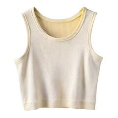 Sleeveless cropped tank top isolated on transparent background