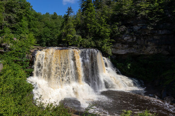 Photo of the Blackwater Falls State Park Davis West Virginia in the summer
