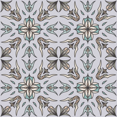 Decorative seamless pattern. A pattern of tiles