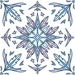 Decorative seamless pattern. A pattern of tiles