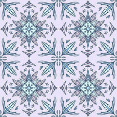 Decorative seamless pattern. A pattern of tiles