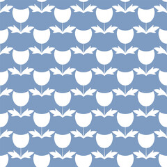 Vector seamless pattern with flowers. Botanical seamless pattern 