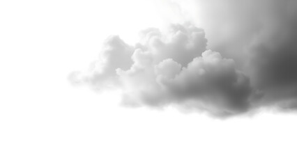 Black cloud isolated on transparent white background cloud Dark storm cloud 3D rendering Clip art cu