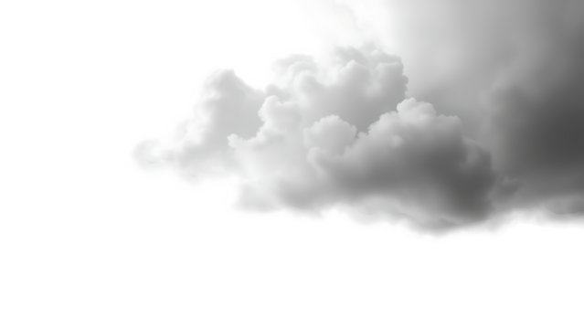 Black cloud isolated on transparent white background cloud Dark storm cloud 3D rendering Clip art cu