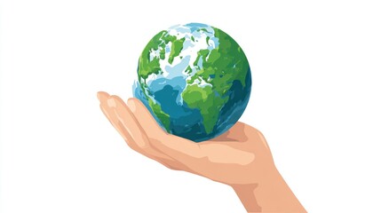 Hand holding Earth