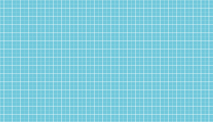 Blueprint, millimeter graph paper. Vector pattern. Squared grid blue texture. Blank lined technical paper.