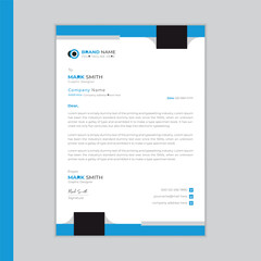 Modern business letterhead design template