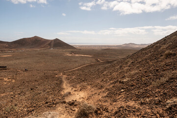 Vista panorámica desde el volcán Calderón Hondo, norte de Fuerteventura