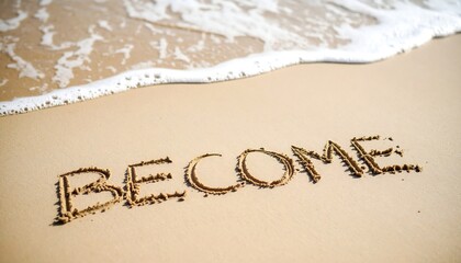 Fototapeta premium Beach sand inscription 