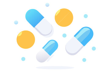 vector illustration of pills