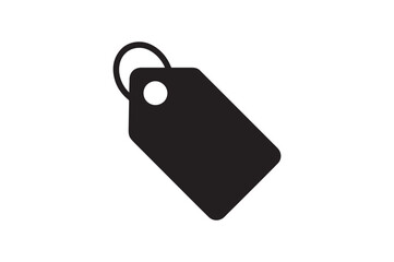 Fototapeta premium Price Tag Icon silhouette vector art illustration on white background