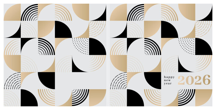 2026 logo and premium wish card with leaf style. Happy new Year.