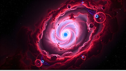 A journey through the molecular knots of the Helix Nebula—Earth-sized gaseous comets evaporating near a white dwarf. Ultraviolet light ionizes oxygen (blue) and hydrogen (red).