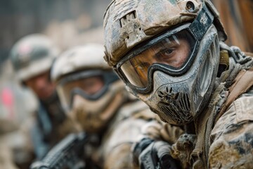 males in paintball environment