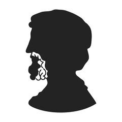 silhouette of a old man