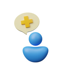 Positive thinking icon isolated on transparent background, integrity, Empathy. Vision. Features icons for positive thinking, mindset, happiness, motivation, inspiration and more. 3d rendering