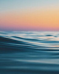 Blurred photography of ocean waves at sunset serene environment minimalistic background tranquil viewpoint