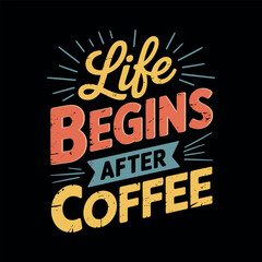 Coffee typography vector t-shirt design print
