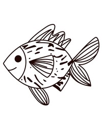 fish vector illustration sea fish sketch icon