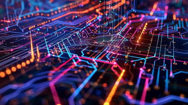 Digital Data Technology represented as an abstract concept